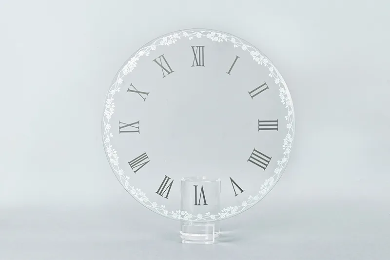 Round clock glass